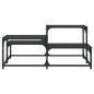 vidaXL Mesa de centro madera de ingeniería negra 87,5x87,5x40 cm