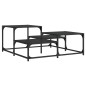 vidaXL Mesa de centro madera de ingeniería negra 87,5x87,5x40 cm