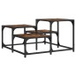 vidaXL Mesa de centro madera de ingeniería roble ahumado 68x68x40 cm vidaXL Mesa de centro madera de ingeniería roble ahumado 68x68x40 cm