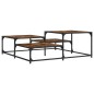 vidaXL Mesa de centro madera de ingeniería roble ahumado 107x107x40 cm vidaXL Mesa de centro madera de ingeniería roble ahumado 107x107x40 cm
