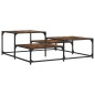 vidaXL Mesa de centro madera de ingeniería roble ahumado 107x107x40 cm vidaXL Mesa de centro madera de ingeniería roble ahumado 107x107x40 cm