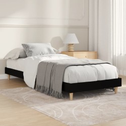 vidaXL Estructura de cama madera contrachapada negra 75x190 cm 