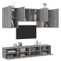 vidaXL Muebles de TV de pared 5 pzas madera de ingeniería gris Sonoma vidaXL Muebles de TV de pared 5 pzas madera de ingeniería gris Sonoma