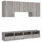 vidaXL Muebles de TV de pared 5 pzas madera de ingeniería gris Sonoma vidaXL Muebles de TV de pared 5 pzas madera de ingeniería gris Sonoma