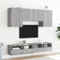vidaXL Muebles de TV de pared 5 pzas madera de ingeniería gris Sonoma vidaXL Muebles de TV de pared 5 pzas madera de ingeniería gris Sonoma
