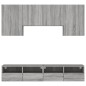 vidaXL Muebles de TV de pared 5 pzas madera de ingeniería gris Sonoma vidaXL Muebles de TV de pared 5 pzas madera de ingeniería gris Sonoma
