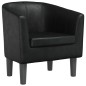 vidaXL Sillón cuero sintético negro vidaXL Sillón cuero sintético negro