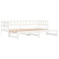 vidaXL Sofá cama extraíble madera maciza de pino blanco 2x(80x200) cm vidaXL Sofá cama extraíble madera maciza de pino blanco 2x(80x200) cm