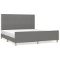 vidaXL Estructura de cama con cabecero tela gris oscuro 160x200 cm vidaXL Estructura de cama con cabecero tela gris oscuro 160x200 cm