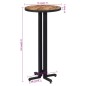 vidaXL Mesa alta de bar redonda teca reciclada maciza Ø55x110 cm vidaXL Mesa alta de bar redonda teca reciclada maciza Ø55x110 cm
