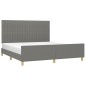 vidaXL Estructura de cama con cabecero tela gris oscuro 160x200 cm vidaXL Estructura de cama con cabecero tela gris oscuro 160x200 cm