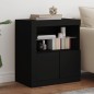 vidaXL Aparador con luces LED negro 60,5x37x67 cm vidaXL Aparador con luces LED negro 60,5x37x67 cm