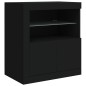 vidaXL Aparador con luces LED negro 60,5x37x67 cm vidaXL Aparador con luces LED negro 60,5x37x67 cm