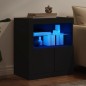 vidaXL Aparador con luces LED negro 60,5x37x67 cm vidaXL Aparador con luces LED negro 60,5x37x67 cm