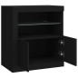 vidaXL Aparador con luces LED negro 60,5x37x67 cm vidaXL Aparador con luces LED negro 60,5x37x67 cm