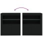 vidaXL Aparador con luces LED negro 60,5x37x67 cm vidaXL Aparador con luces LED negro 60,5x37x67 cm