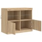 vidaXL Aparador con luces LED roble Sonoma 81x37x67 cm