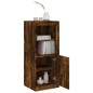 vidaXL Aparador con luces LED roble ahumado 41x37x100 cm vidaXL Aparador con luces LED roble ahumado 41x37x100 cm
