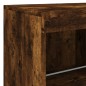 vidaXL Aparador con luces LED roble ahumado 81x37x67 cm vidaXL Aparador con luces LED roble ahumado 81x37x67 cm