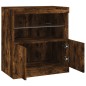 vidaXL Aparador con luces LED roble ahumado 60x37x67 cm vidaXL Aparador con luces LED roble ahumado 60x37x67 cm