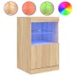 vidaXL Aparador con luces LED roble Sonoma 41x37x67 cm vidaXL Aparador con luces LED roble Sonoma 41x37x67 cm