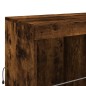 vidaXL Aparador con luces LED roble ahumado 81x37x100 cm vidaXL Aparador con luces LED roble ahumado 81x37x100 cm