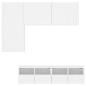 vidaXL Muebles de TV de pared 4 piezas madera de ingeniería blanco