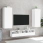 vidaXL Muebles de TV de pared 5 piezas madera de ingeniería blanco vidaXL Muebles de TV de pared 5 piezas madera de ingeniería blanco