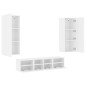 vidaXL Muebles de TV de pared 5 piezas madera de ingeniería blanco vidaXL Muebles de TV de pared 5 piezas madera de ingeniería blanco