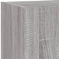 vidaXL Muebles TV pared con LED 5 pzas madera ingeniería gris Sonoma