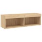 vidaXL Muebles TV pared con LED 6 pzas madera ingeniería roble Sonoma