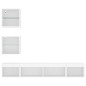 vidaXL Muebles de TV de pared con LED 5 pzas madera ingeniería blanco