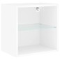 vidaXL Muebles de TV de pared con LED 5 pzas madera ingeniería blanco