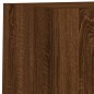 vidaXL Muebles TV pared con LED 6 pzas madera ingeniería marrón roble