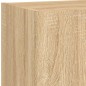 vidaXL Muebles TV pared con LED 5 pzas madera ingeniería roble Sonoma