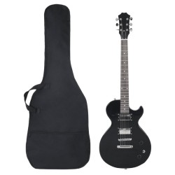 vidaXL Guitarra eléctrica para principiantes con funda negro 4/4 39"