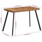 vidaXL Mesa de comedor madera maciza de teca 120x62x76 cm
