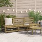 vidaXL Sofás de jardín sin reposabrazos 3 uds madera pino 70x70x67 cm vidaXL Sofás de jardín sin reposabrazos 3 uds madera pino 70x70x67 cm