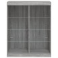 vidaXL Aparador con luces LED gris Sonoma 81x37x100 cm vidaXL Aparador con luces LED gris Sonoma 81x37x100 cm