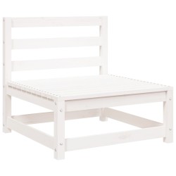 vidaXL Sofá jardín sin reposabrazos madera de pino blanco 70x70x67 cm