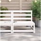 vidaXL Sofá jardín sin reposabrazos madera de pino blanco 70x70x67 cm vidaXL Sofá jardín sin reposabrazos madera de pino blanco 70x70x67 cm