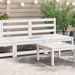 vidaXL Sofás jardín sin reposabrazos 2 uds madera blanco 70x70x67 cm