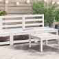 vidaXL Sofás jardín sin reposabrazos 2 uds madera blanco 70x70x67 cm vidaXL Sofás jardín sin reposabrazos 2 uds madera blanco 70x70x67 cm