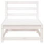 vidaXL Sofás jardín sin reposabrazos 2 uds madera blanco 70x70x67 cm vidaXL Sofás jardín sin reposabrazos 2 uds madera blanco 70x70x67 cm