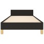 vidaXL Estructura de cama con cabecero de tela negro 80x200 cm