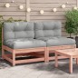vidaXL Sofás jardín sin reposabrazos con cojines 2 uds madera Douglas vidaXL Sofás jardín sin reposabrazos con cojines 2 uds madera Douglas