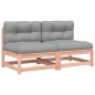 vidaXL Sofás jardín sin reposabrazos con cojines 2 uds madera Douglas vidaXL Sofás jardín sin reposabrazos con cojines 2 uds madera Douglas