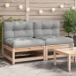 vidaXL Sofás jardín sin reposabrazos con cojines 2 uds madera de pino vidaXL Sofás jardín sin reposabrazos con cojines 2 uds madera de pino
