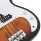 vidaXL Bajo eléctrico para principiantes y funda marrón blanco 4/4 46" vidaXL Bajo eléctrico para principiantes y funda marrón blanco 4/4 46"