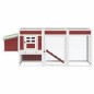 vidaXL Gallinero madera maciza de pino moca 204x50x84 cm vidaXL Gallinero madera maciza de pino moca 204x50x84 cm
